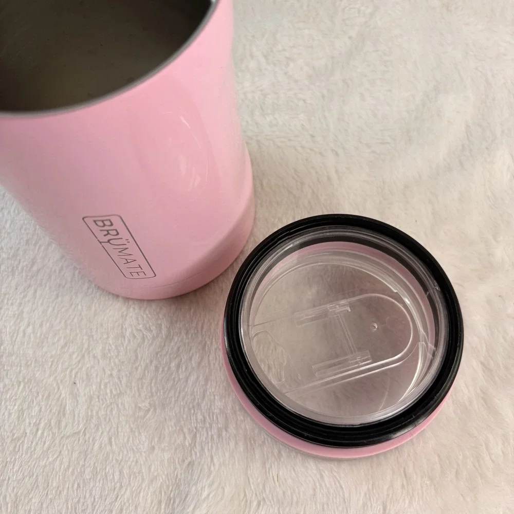 BrüMate Hopsulator Trio 16oz Insulated Can Cooler & Tumbler Blush Pink Travel